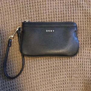 DKNY black wristlet